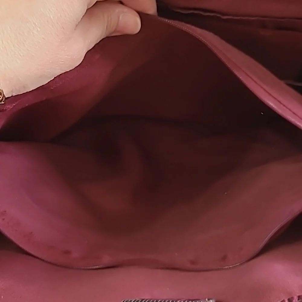 Liz Claiborne Purple croc embossed Satchel